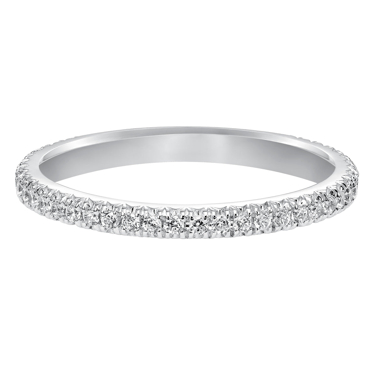 Stackable Eternity Band with Prong Set Diamonds