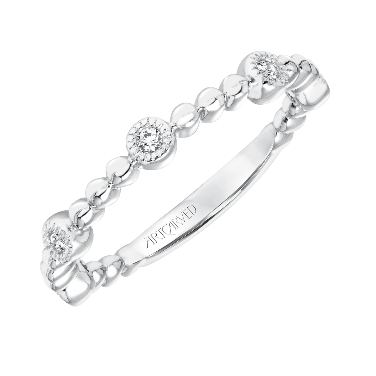 Stackable Bezel Set Diamond Band