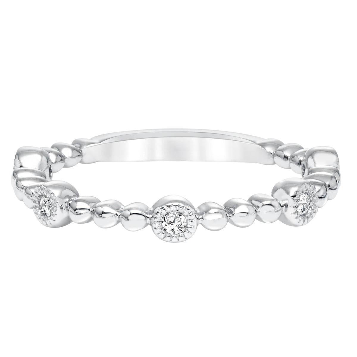 Stackable Bezel Set Diamond Band