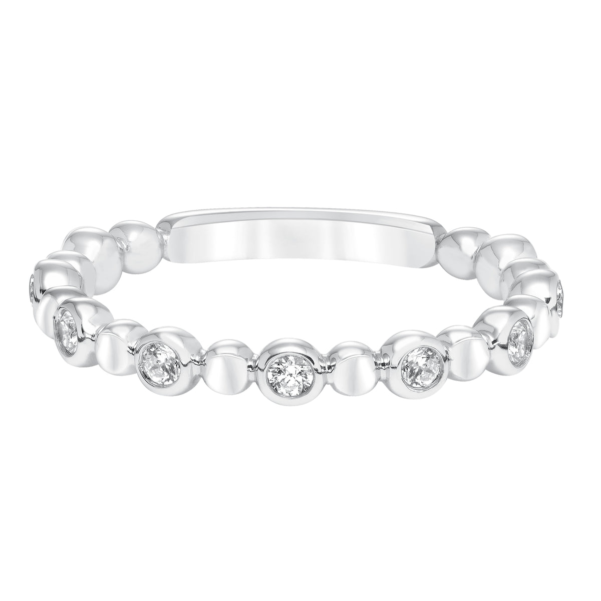 Stackable Bezel set Diamond Band
