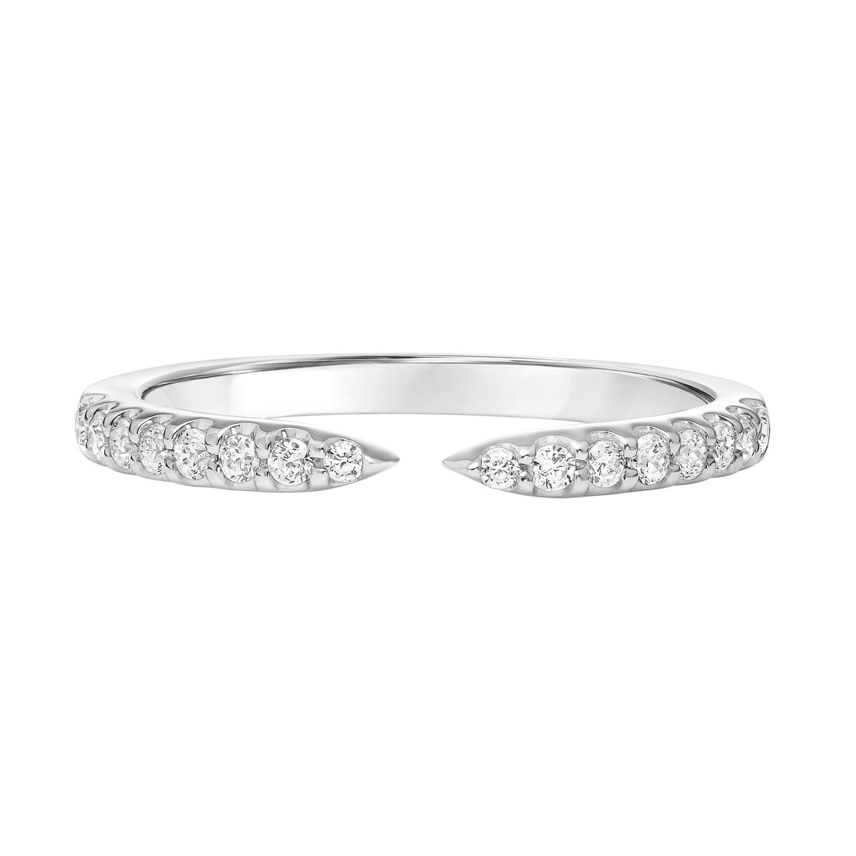 Contemporary Stackable with Round Diamond Open Ring