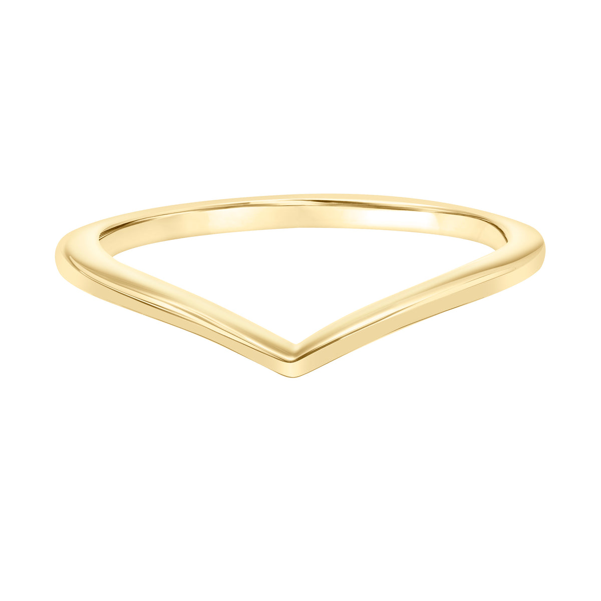 Contemporary Curved Stackable Polished Ring