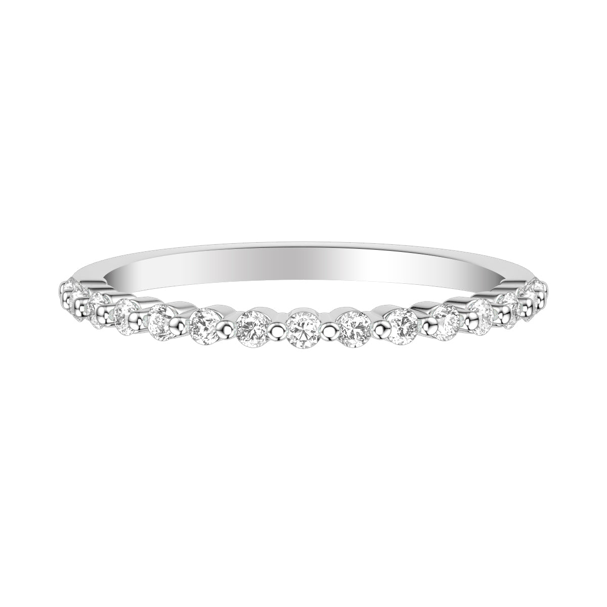 Classic Stackable with Single Prong Round Diamond Ring