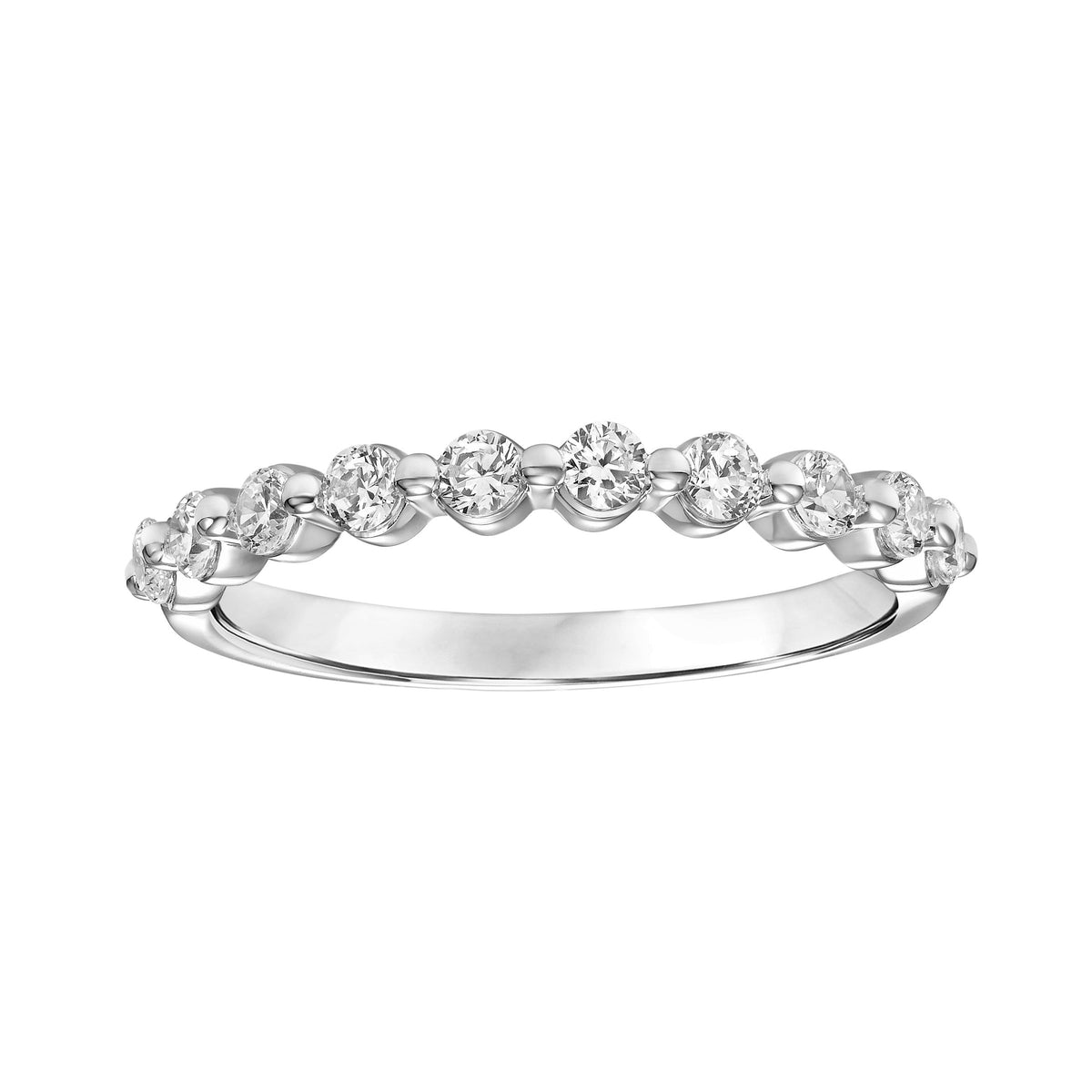 Classic Stackable with Single Prong Round Diamond Ring