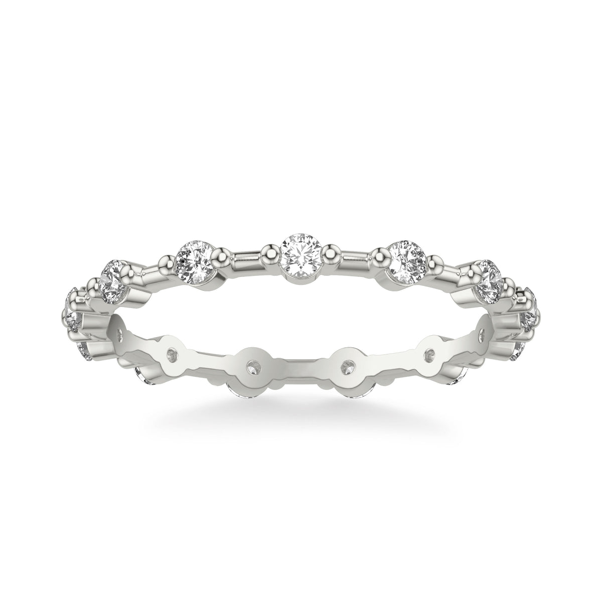 Classic Single Shared Prong Evenly Spaced Diamond Eternity Band