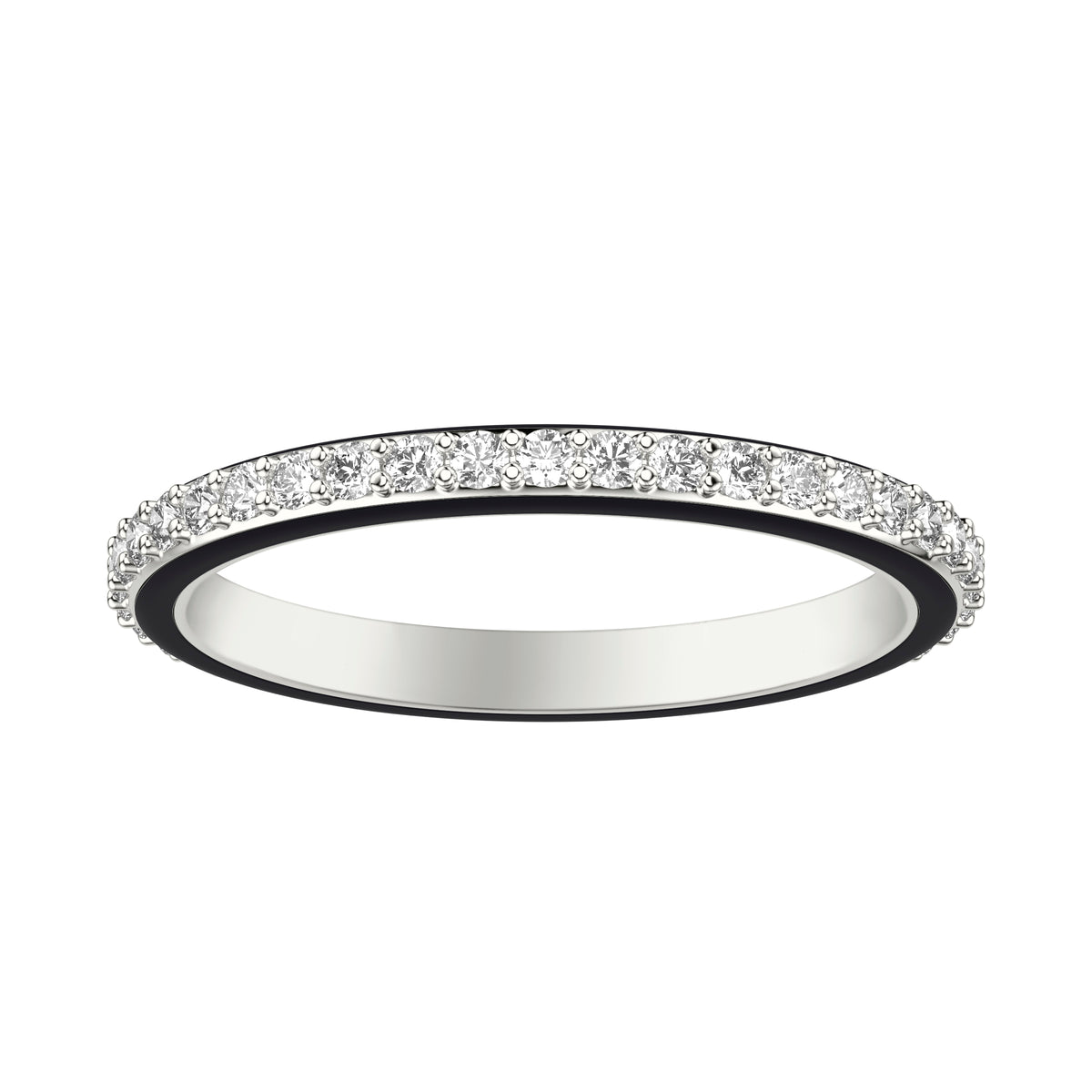 Wedding Band with Eternity Diamond and Ceram8 Sides