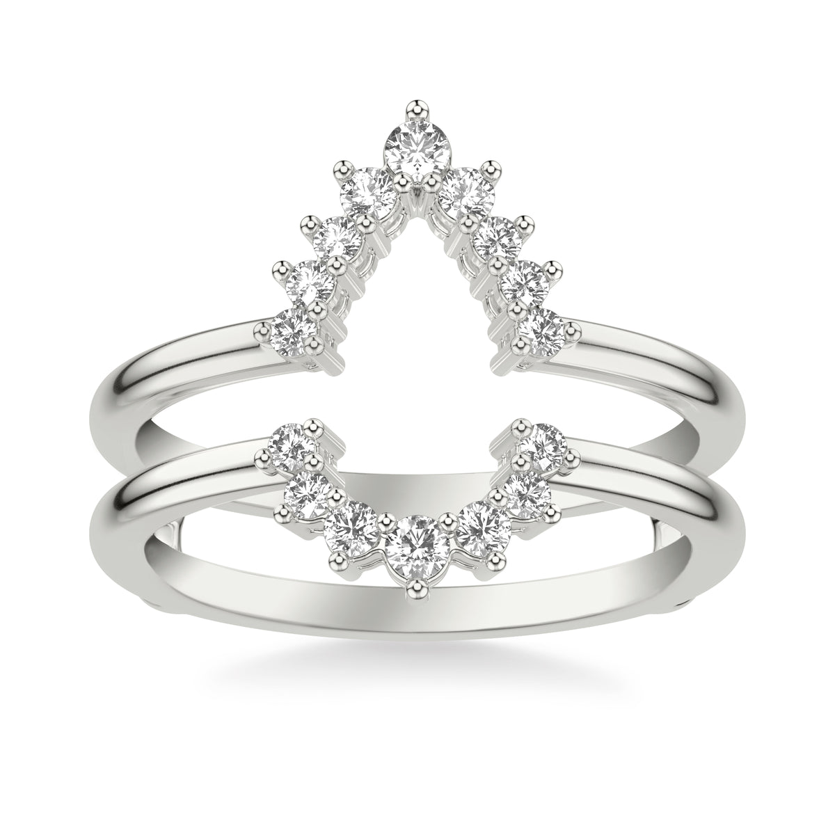 Contemporary Pear Diamond Halo Ring Enhancer