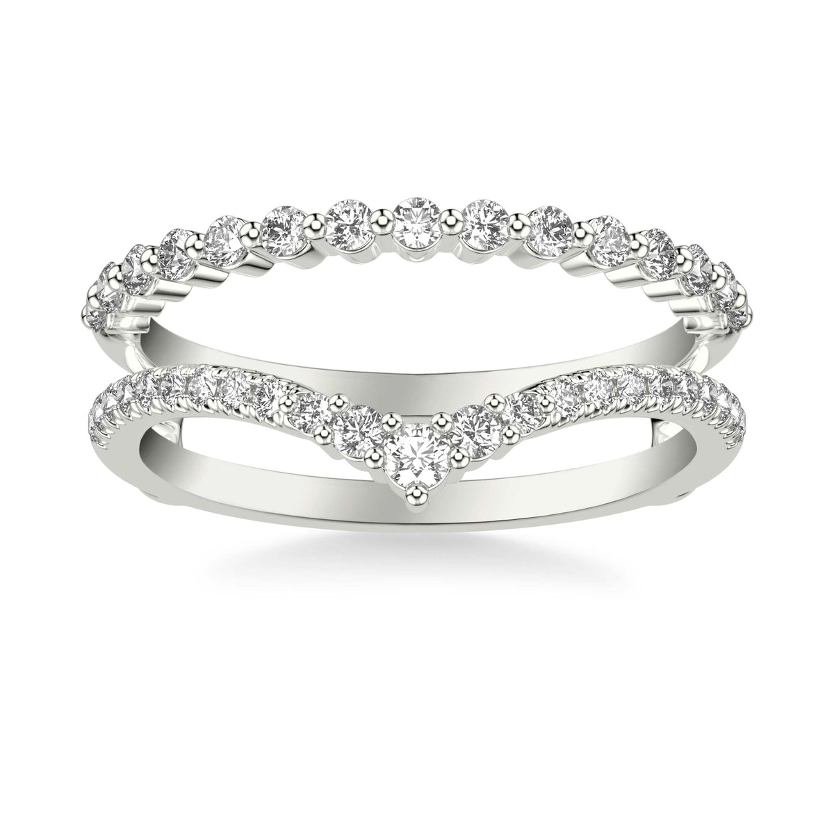 Contemporary Asymmetrical Straight and V-Shape Ring Enhancer