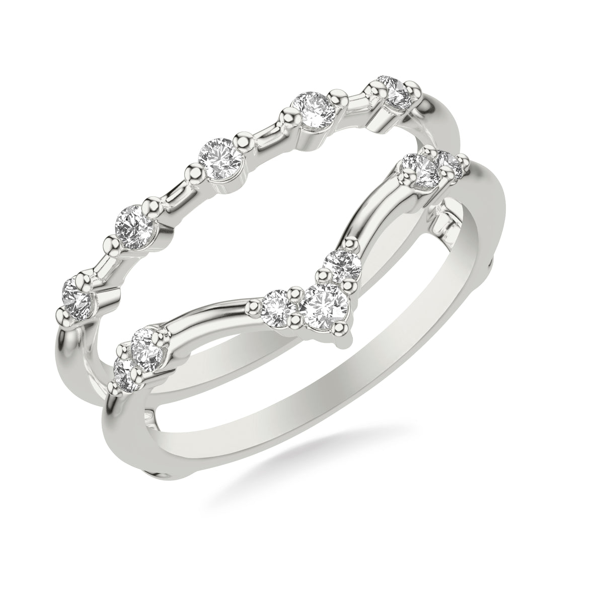 Contemporary Ring Enhancer with Diamonds