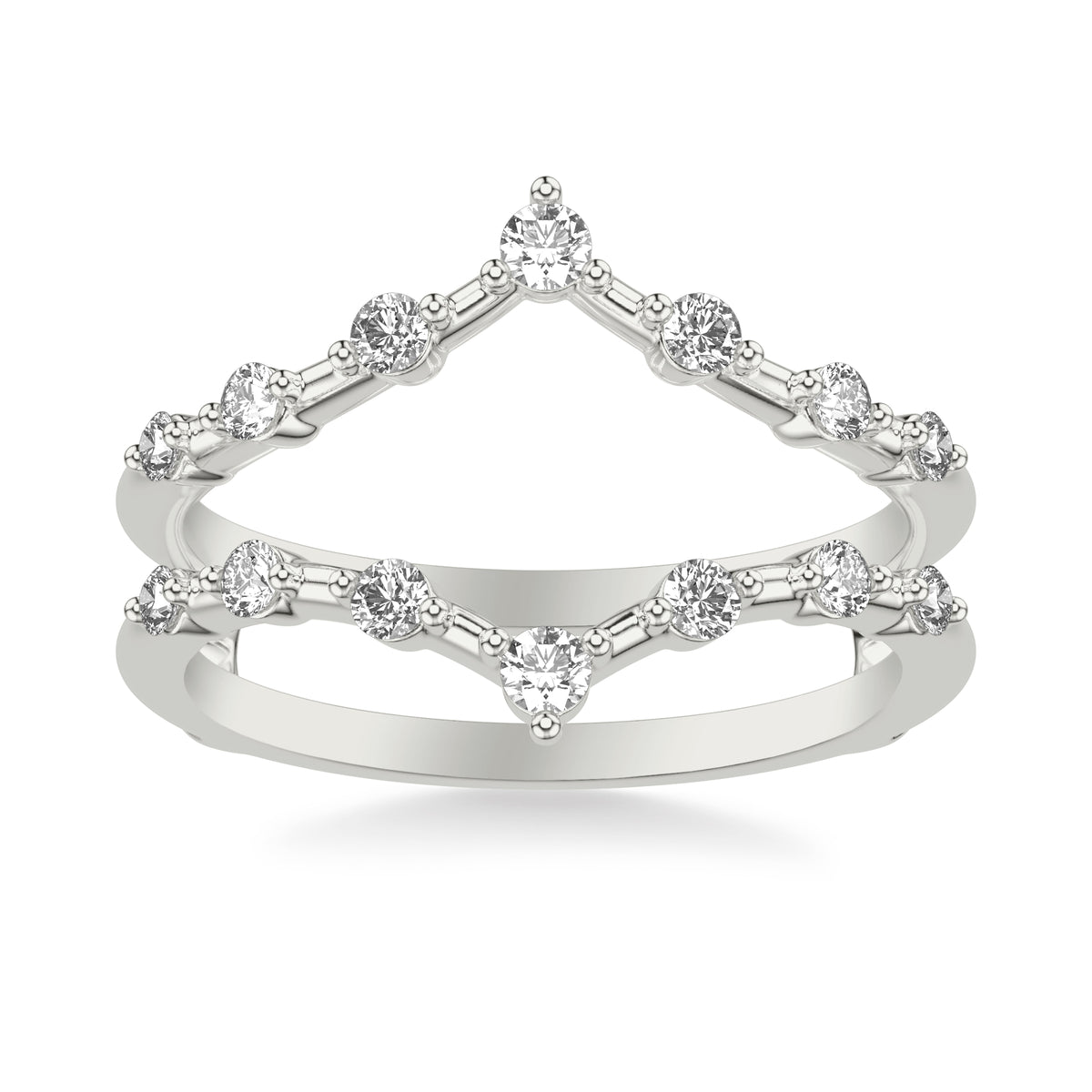 Contemporary Ring Enhancer with Diamonds