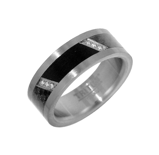 8MM TITAN B.ENAMEL D RING