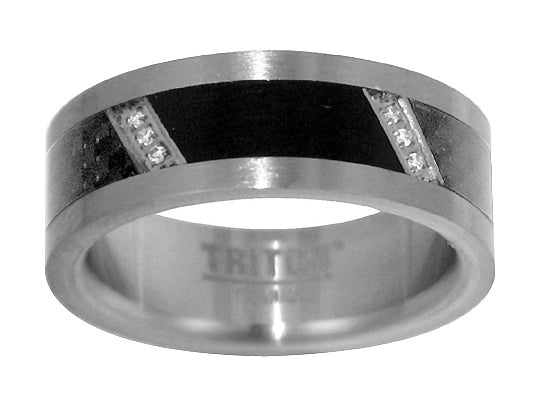 8MM TITAN B.ENAMEL D RING