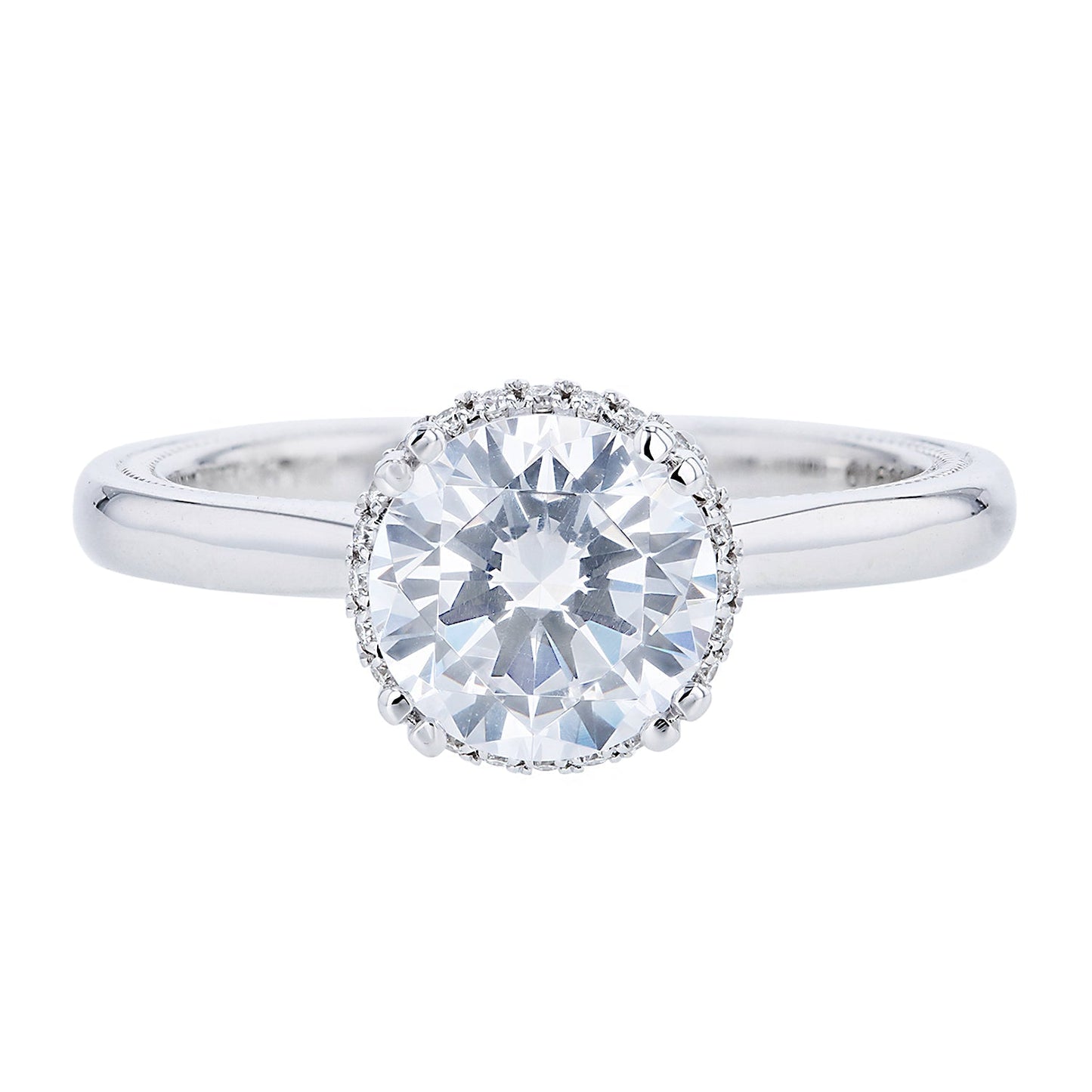 Verragio Tradition 14k White Gold Round Diamond Engagement Semi-Mount, 0.13ctw