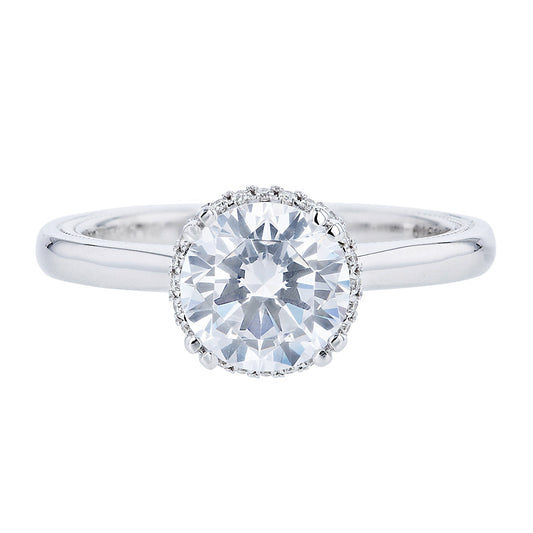 Verragio Tradition 14k White Gold Round Diamond Engagement Semi-Mount, 0.13ctw