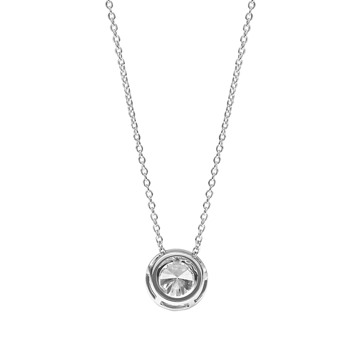 Classic 3/4 CT TW Lab Created Diamond Halo Pendant