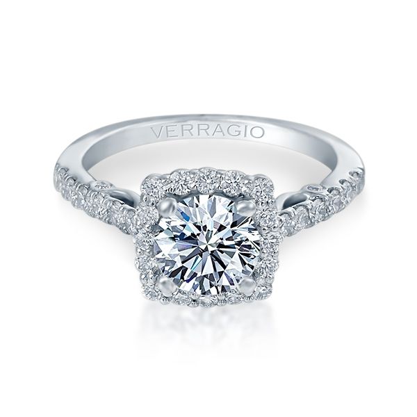 Verragio Insignia Round Diamond Halo Engagement Semi-Mount, 0.55ctw