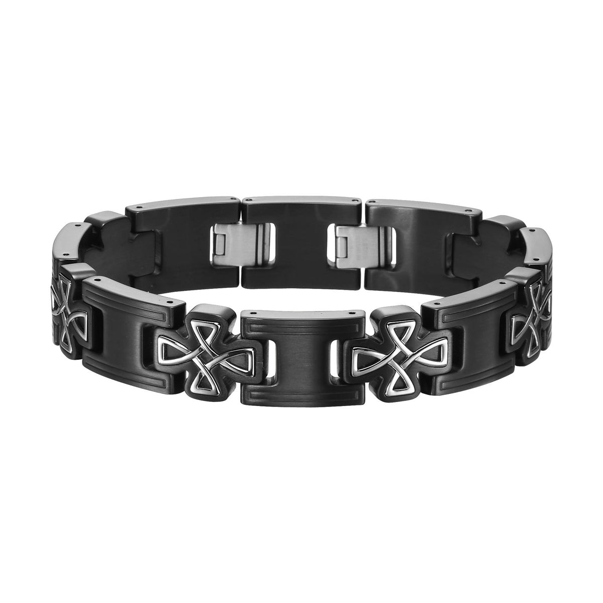 Titanium and steel bracelet