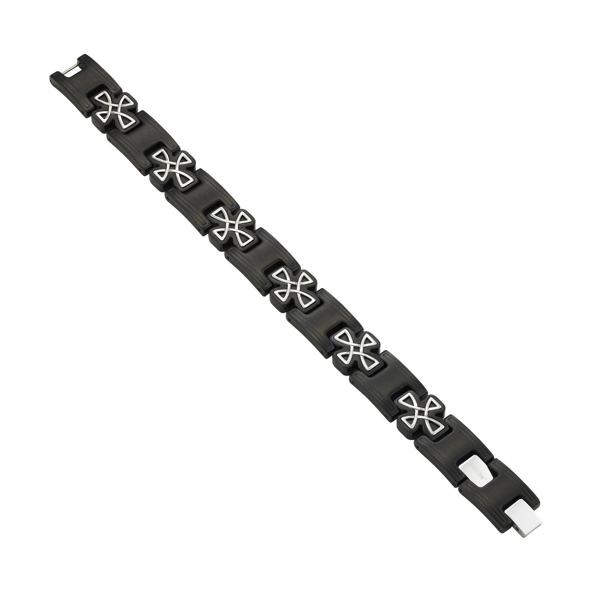 Titanium and steel bracelet