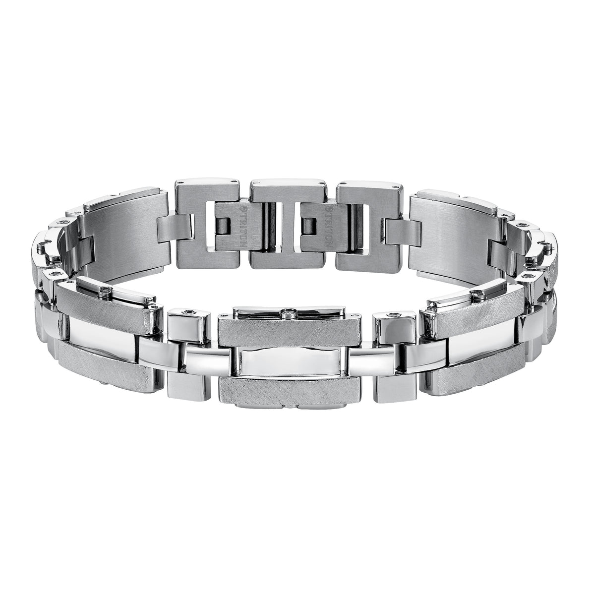 Stainless Steel Link Bracelet with side Rivets