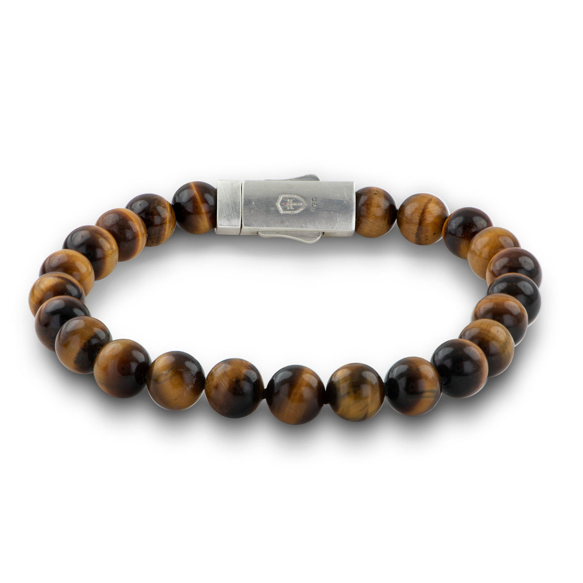 8.5 Tiger Eye Beaded Stone Brac Magnetic Closure