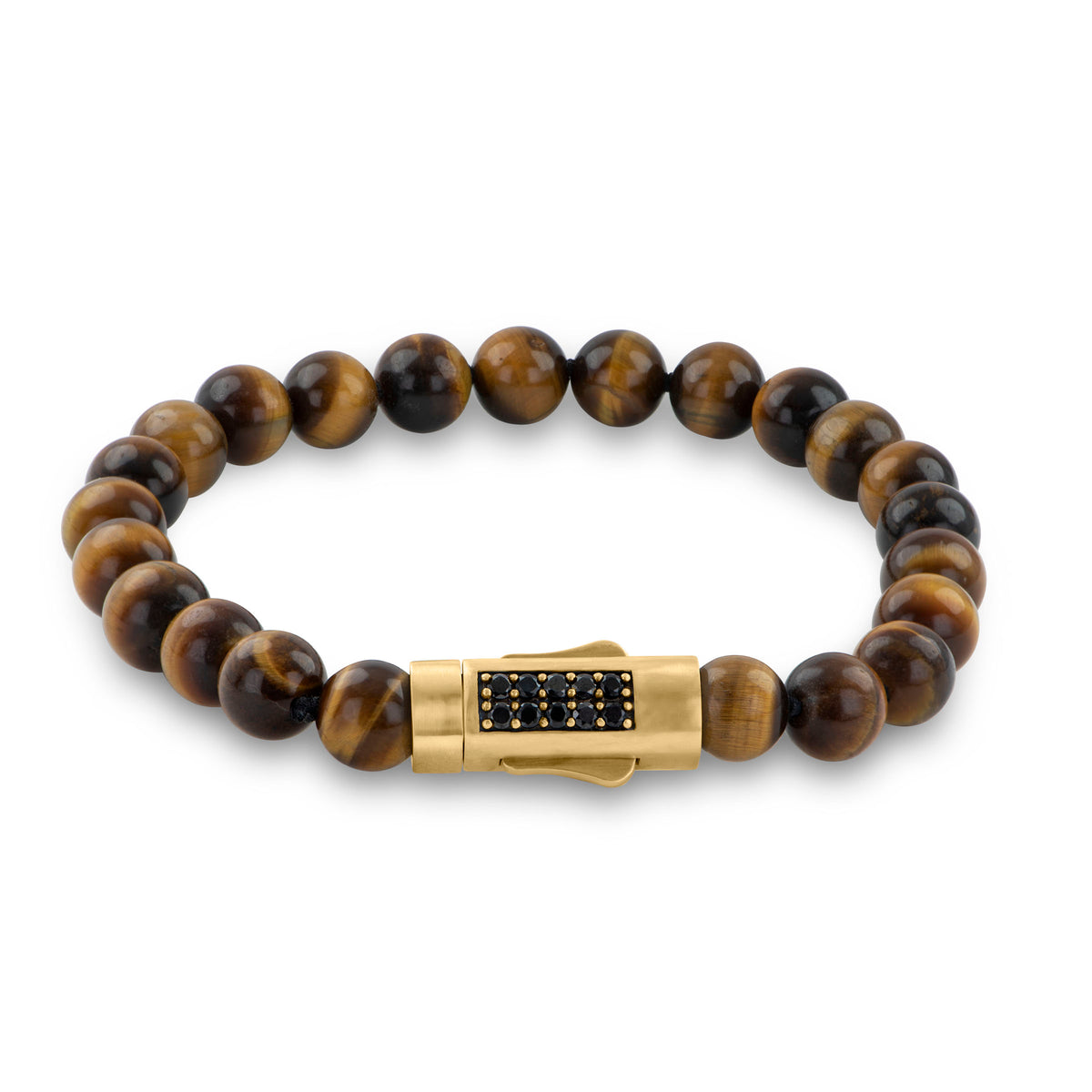 8.5 Tiger Eye Beaded Stone Brac Magnetic Closure