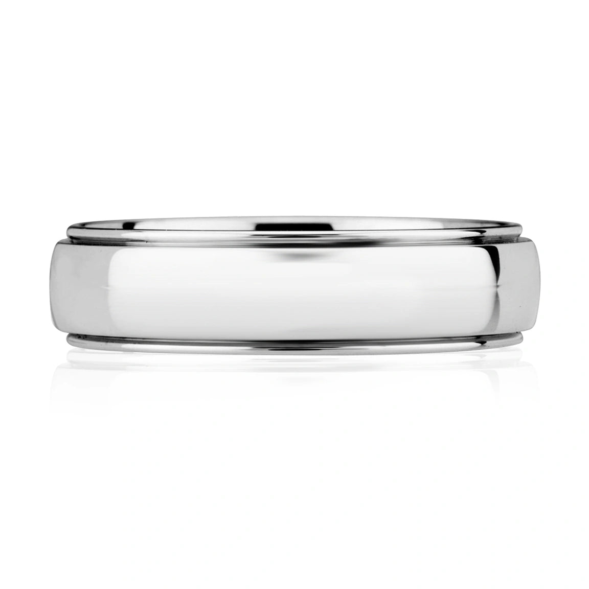 Classic Concave Beveled Men's Ring