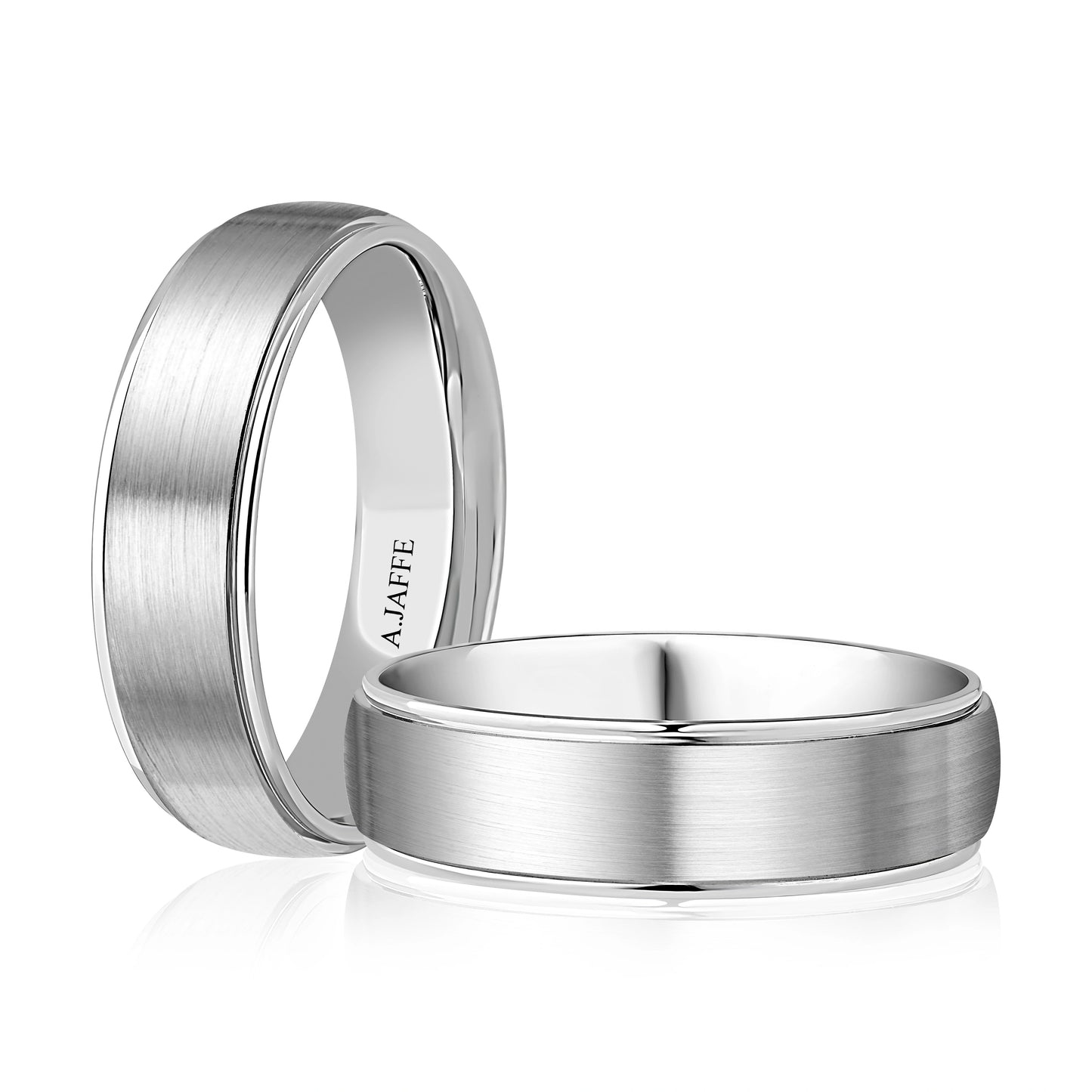 Classic Brushed and Bright Finish Combination Men's Ring