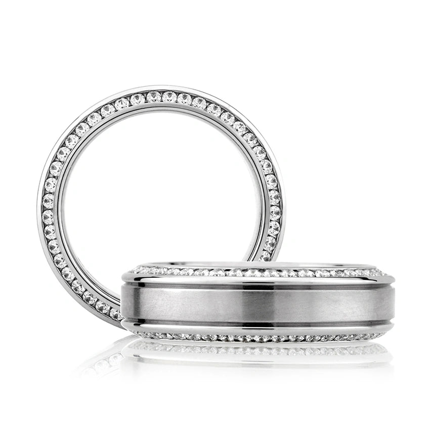 Double Sided Channel Set Eternity Band