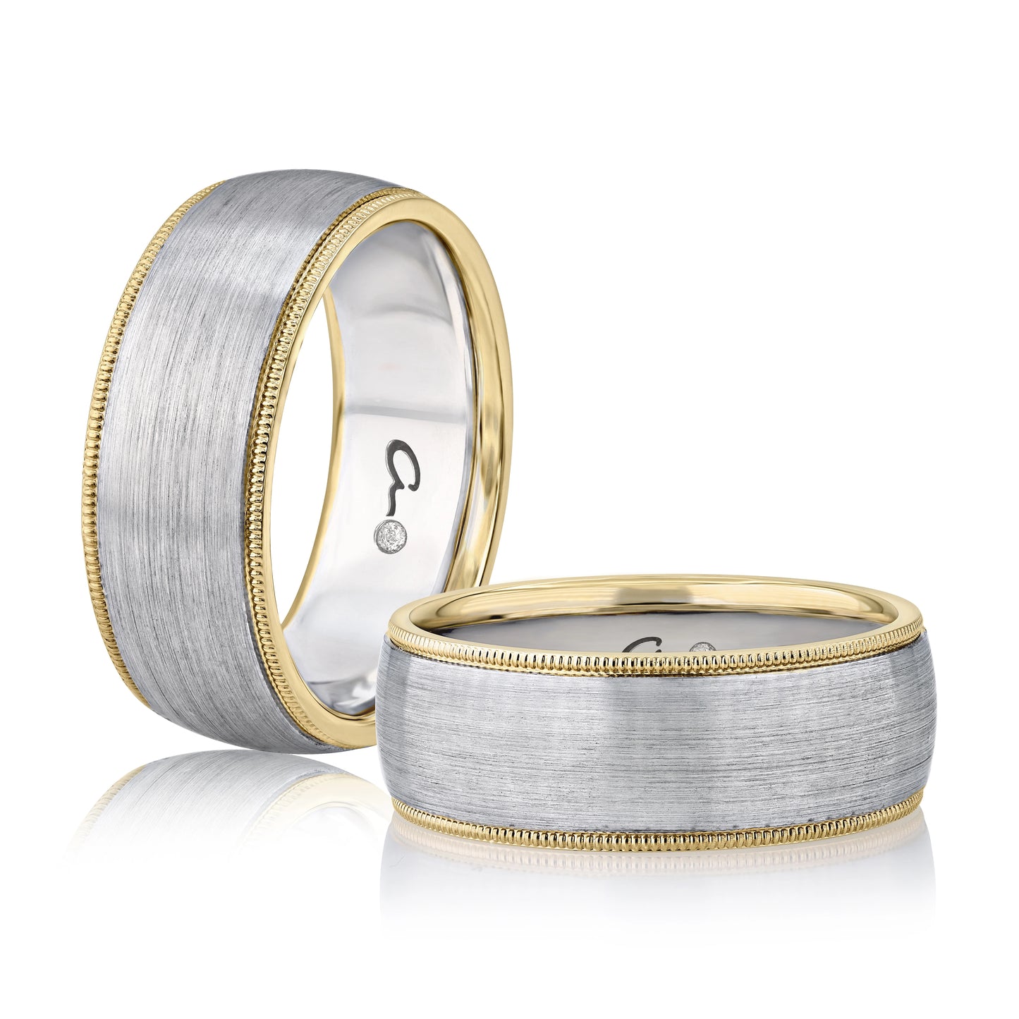 Contemporary Milgrain Edge Wide Band