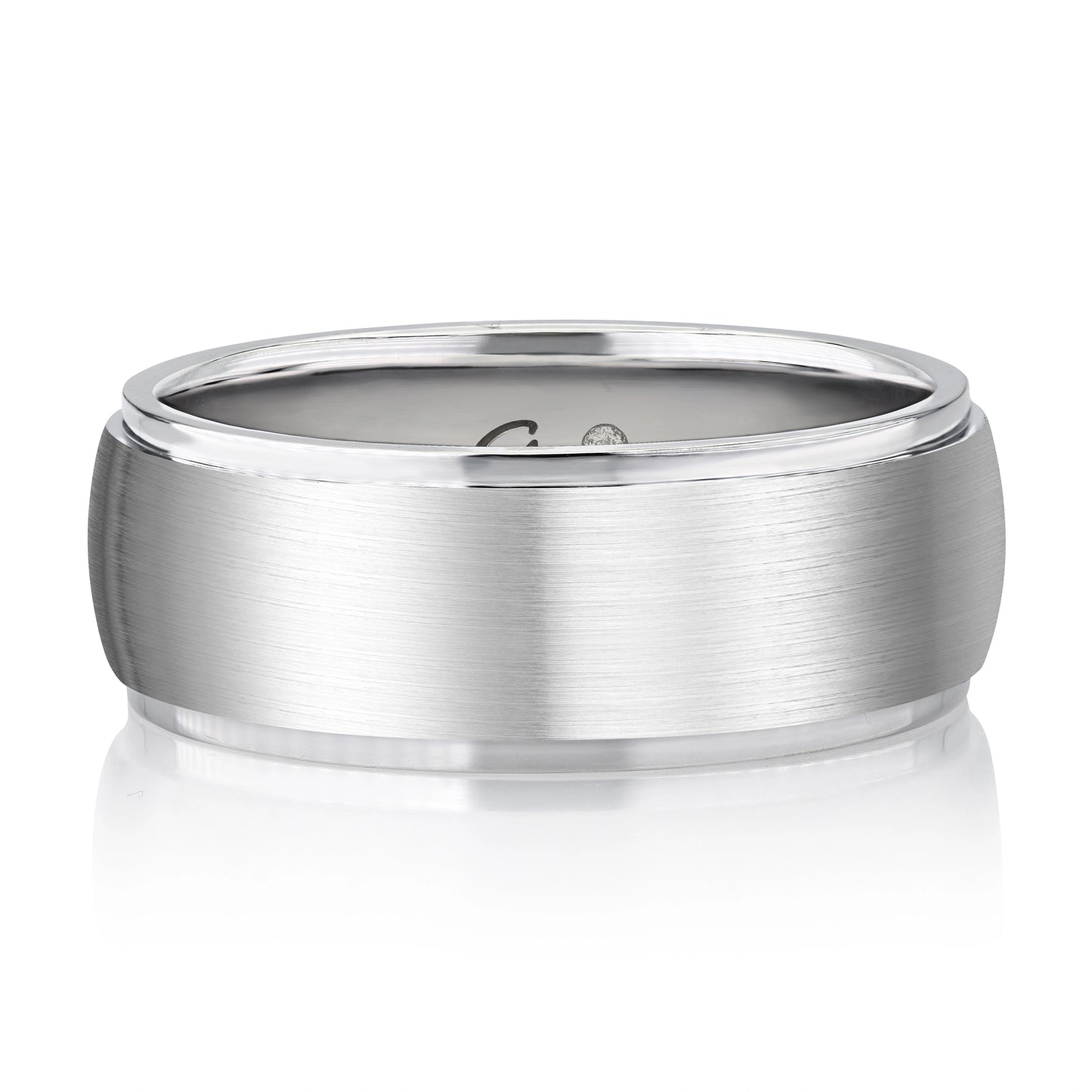 Domed Satin Center with High Polish Step Edge