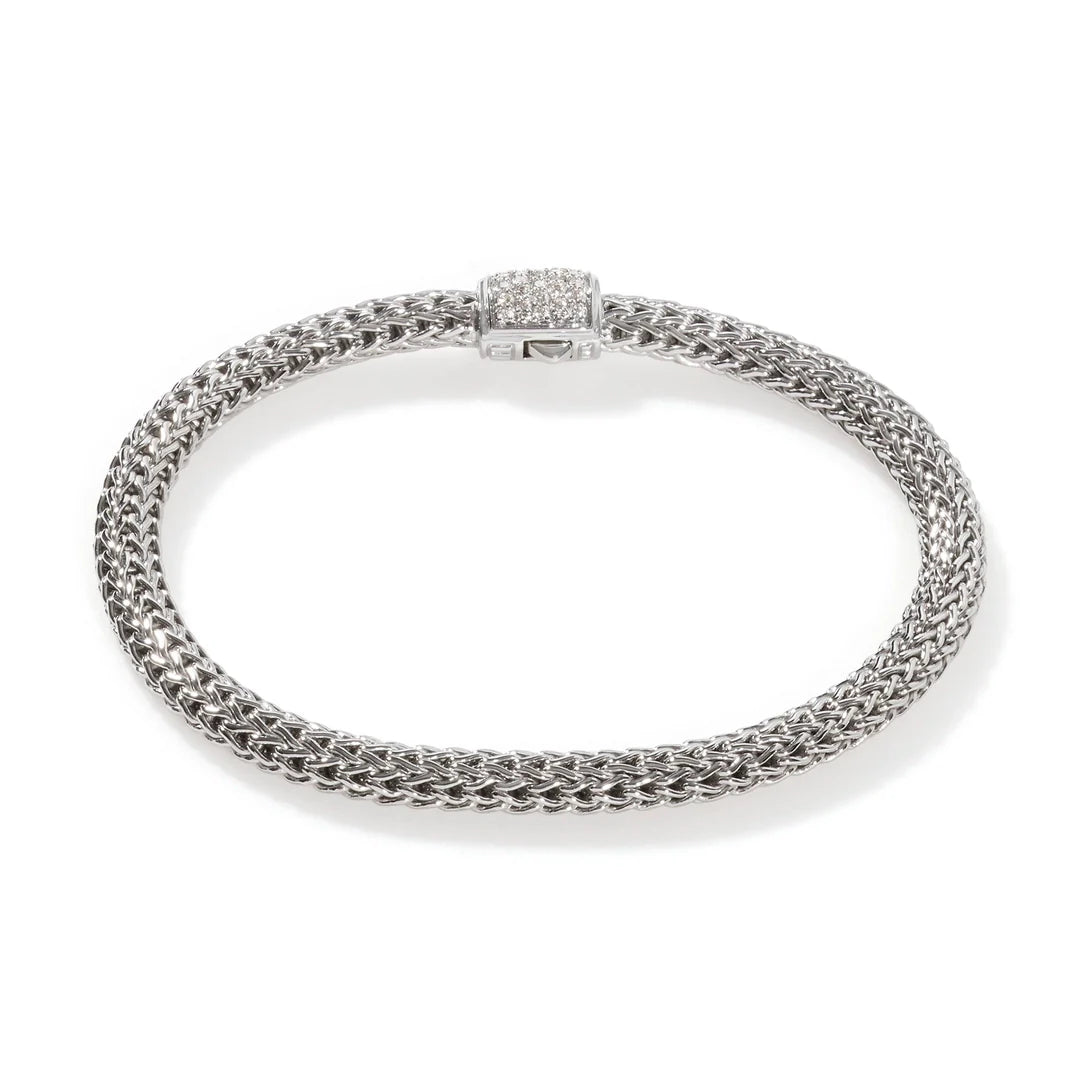 Icon Bracelet, Sterling Silver, Diamonds, 5MM
