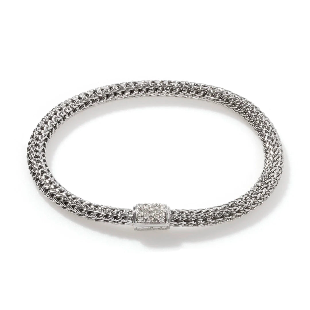 Icon Bracelet, Sterling Silver, Diamonds, 5MM