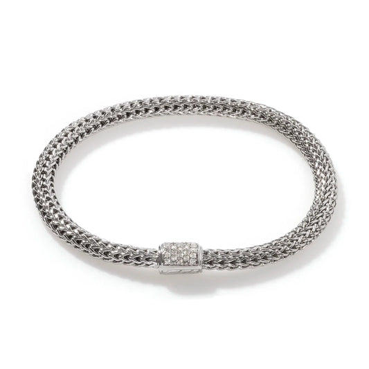 Icon Bracelet, Sterling Silver, Diamonds, 5MM