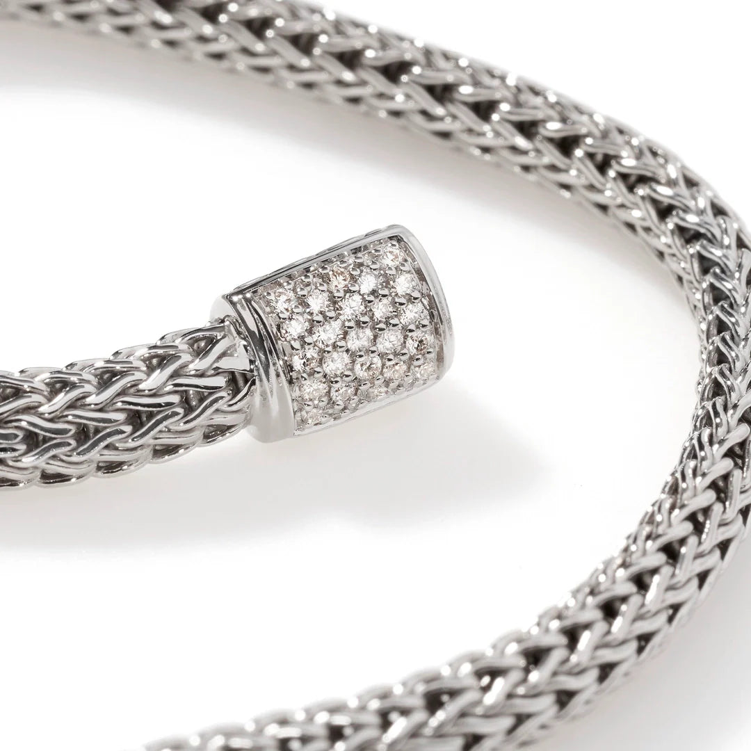Icon Bracelet, Sterling Silver, Diamonds, 5MM