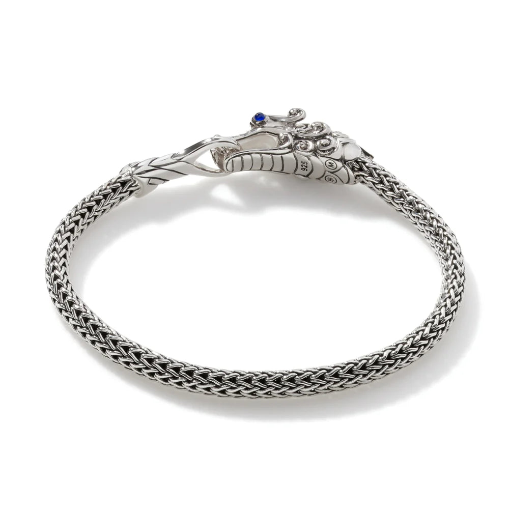 Naga Bracelet, Sterling Silver, Pave, 5MM