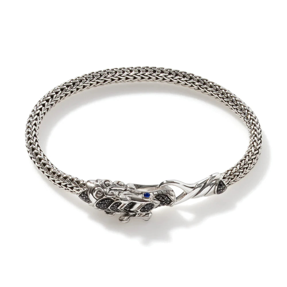 Naga Bracelet, Sterling Silver, Pave, 5MM
