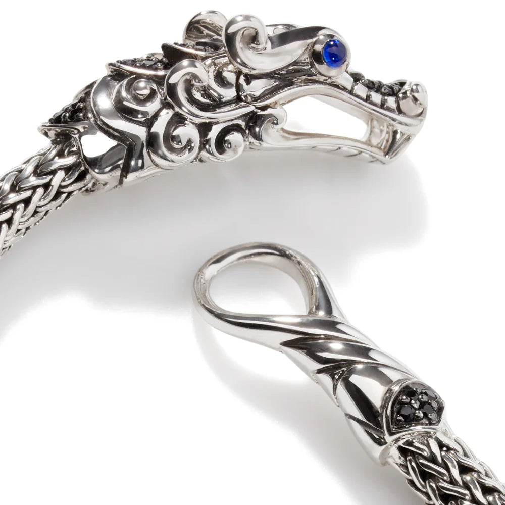 Naga Bracelet, Sterling Silver, Pave, 5MM