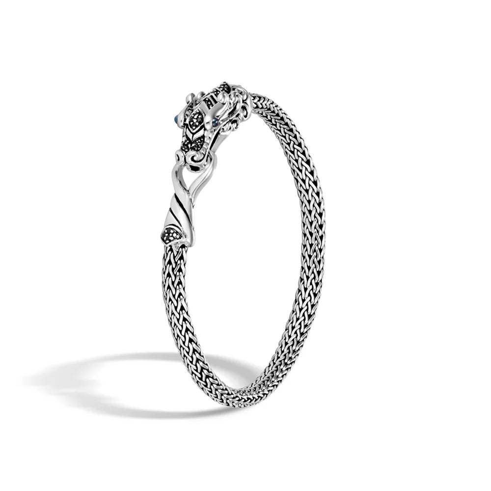 Naga Bracelet, Sterling Silver, Pave, 5MM