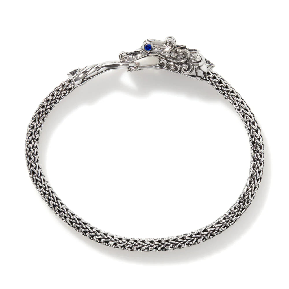 Naga Bracelet, Sterling Silver, Pave, 5MM