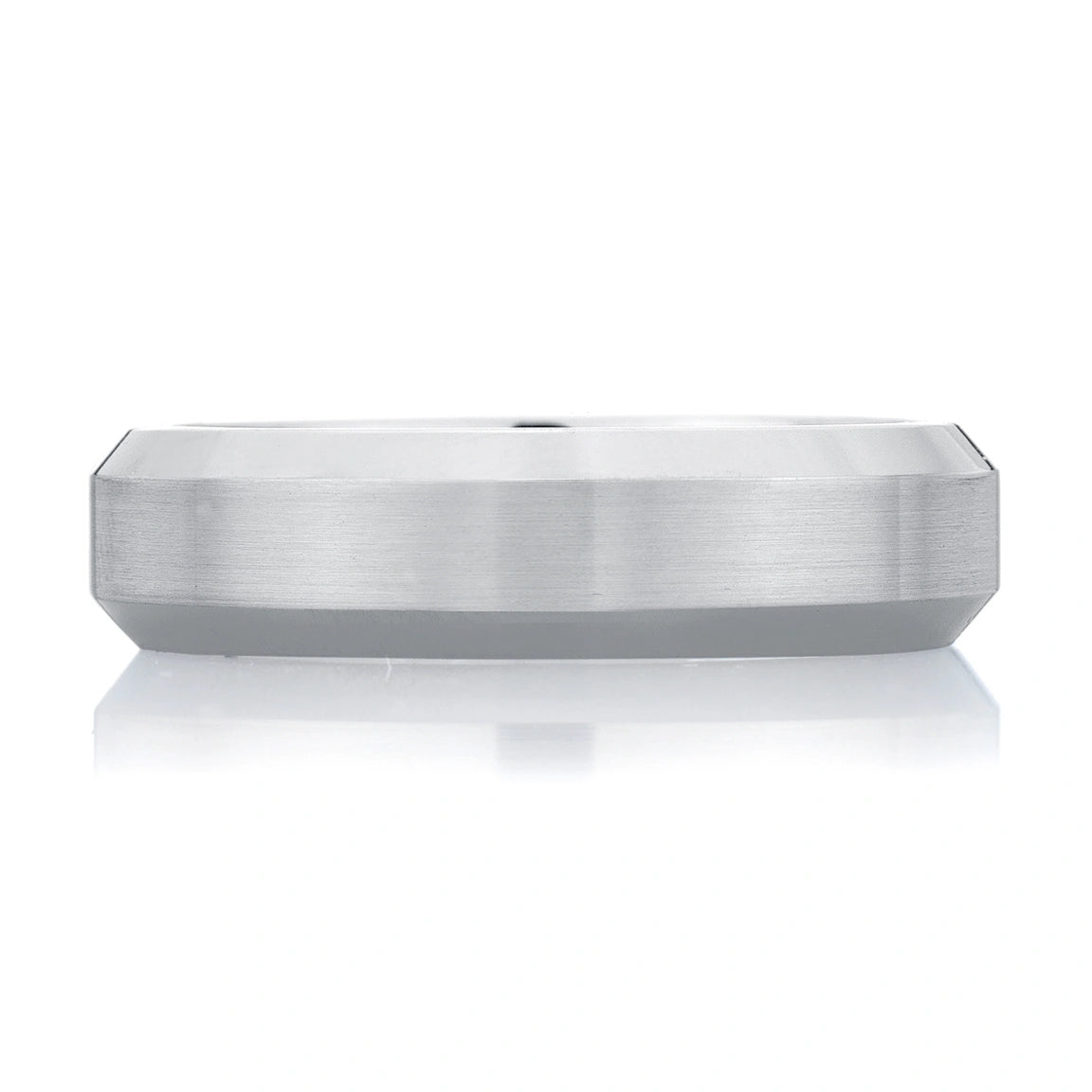 Black Zirconium Ring with Flat Edges