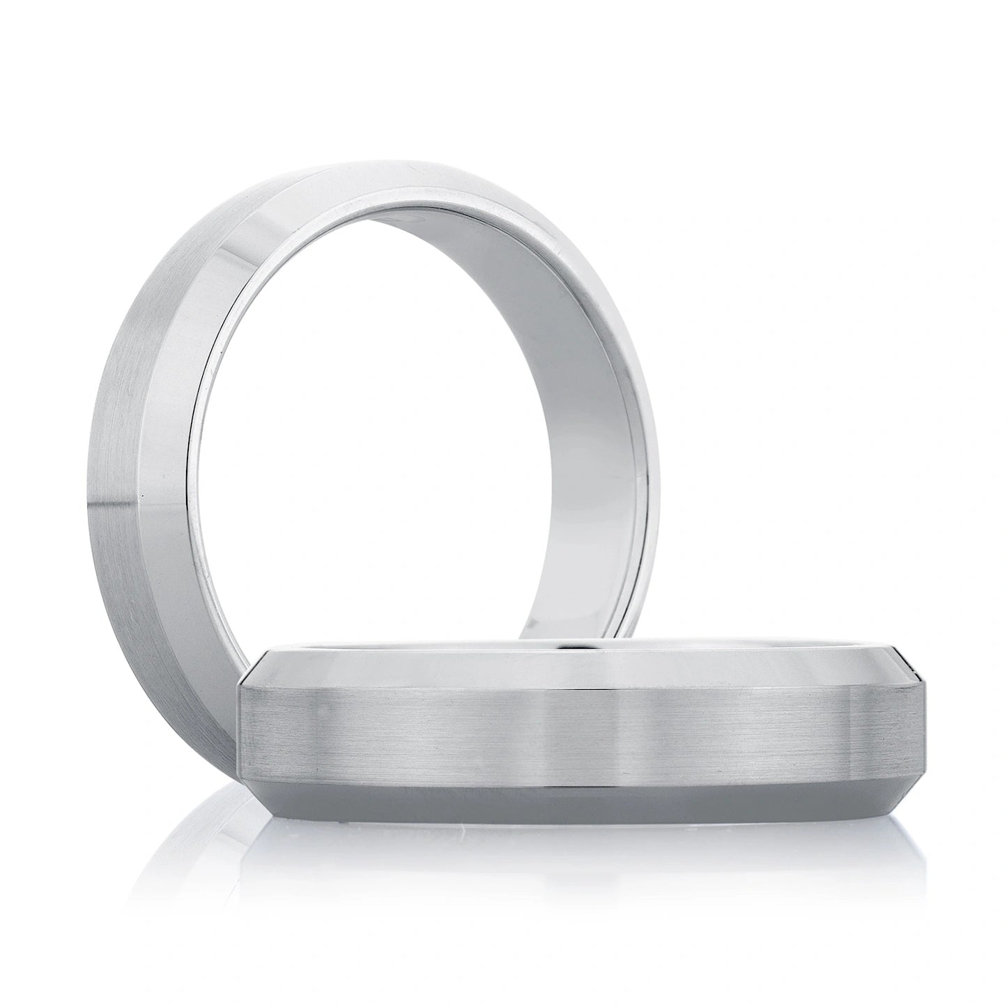 Black Zirconium Ring with Flat Edges
