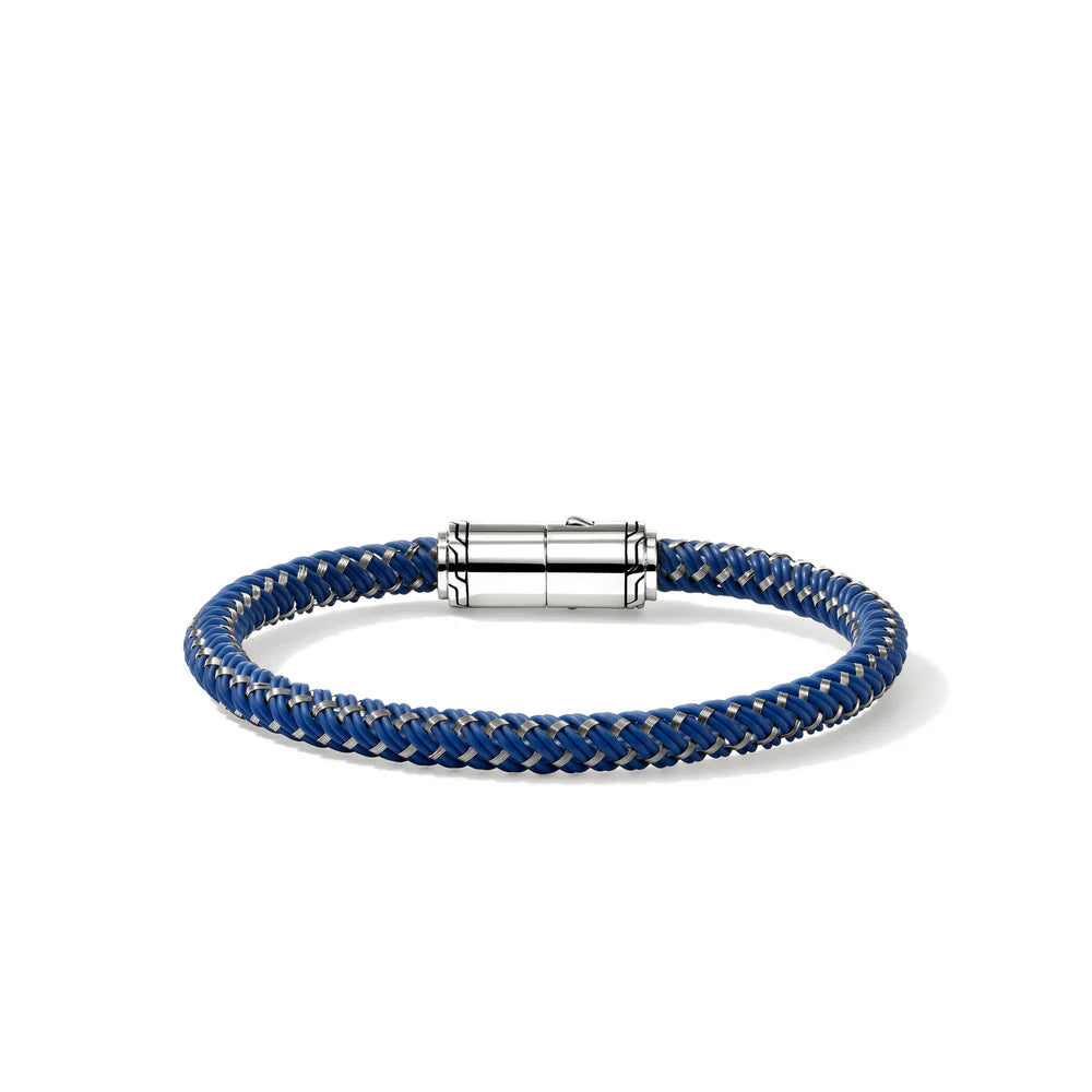 Cord Bracelet, Sterling Silver, Rubber