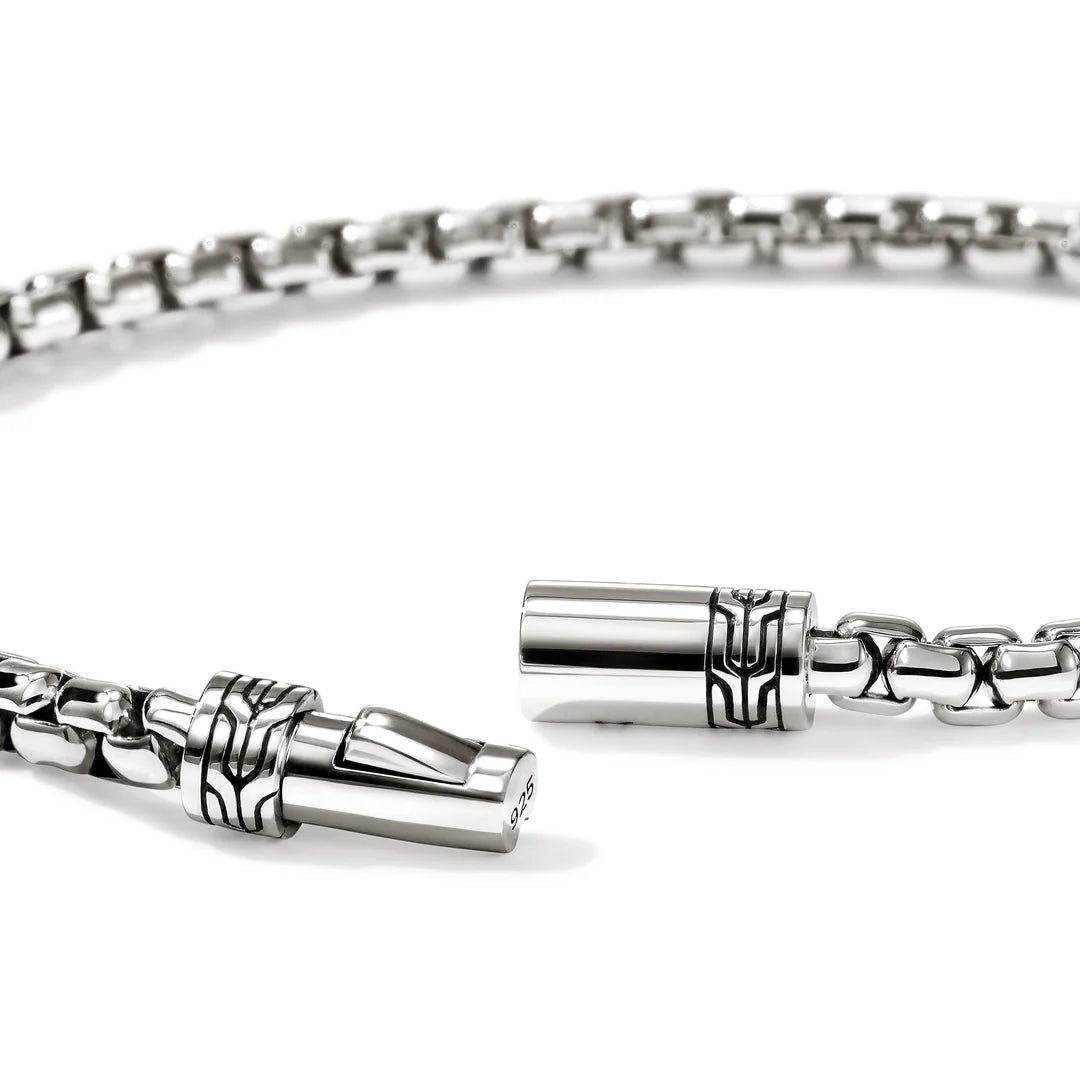 Box Chain Bracelet, Sterling Silver, 3.7MM
