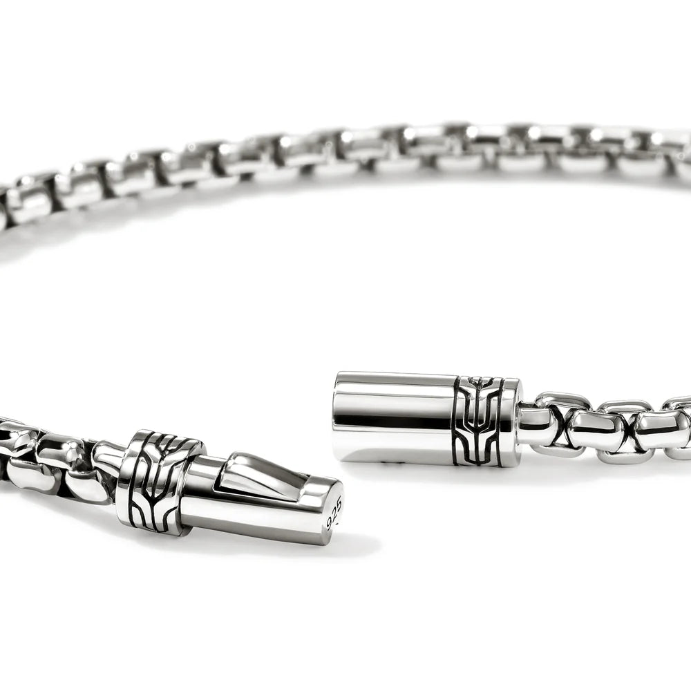 Box Chain Bracelet, Sterling Silver, 3.7MM