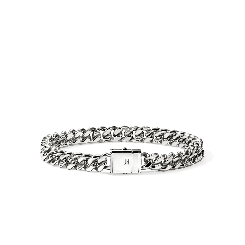 Curb Chain Bracelet, Sterling Silver, 7MM