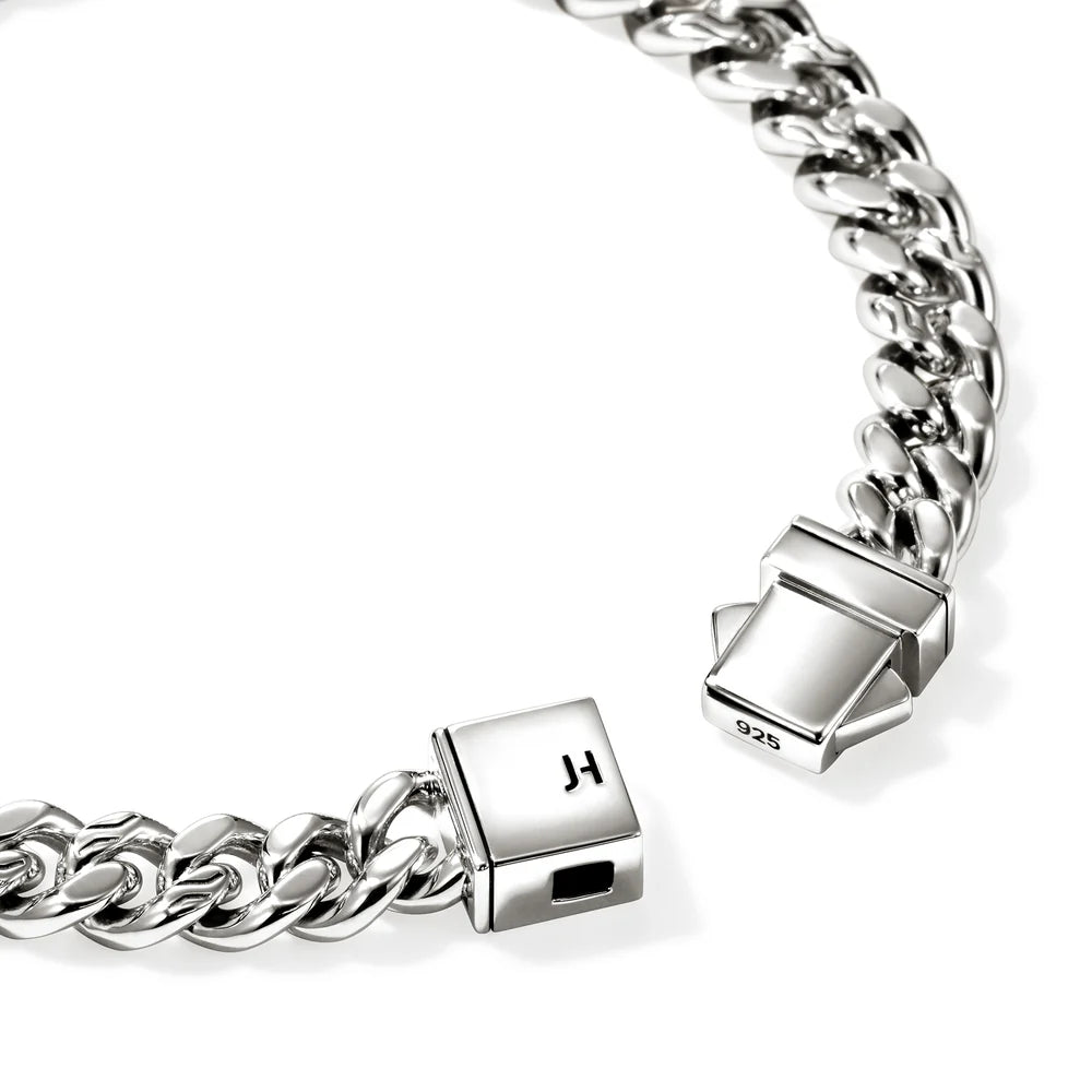 Curb Chain Bracelet, Sterling Silver, 7MM