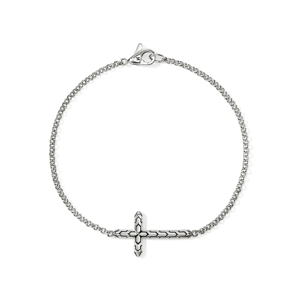 JH Essential Cross Bracelet, Sterling Silver