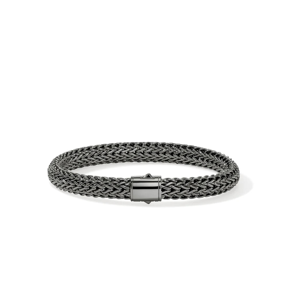 Icon Bracelet, Dark Silver, 7.5MM