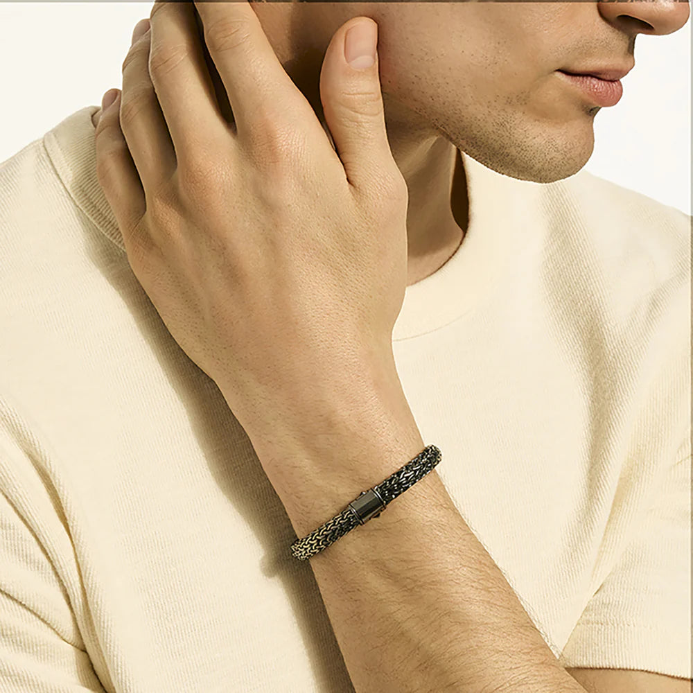 Icon Bracelet, Dark Silver, 7.5MM