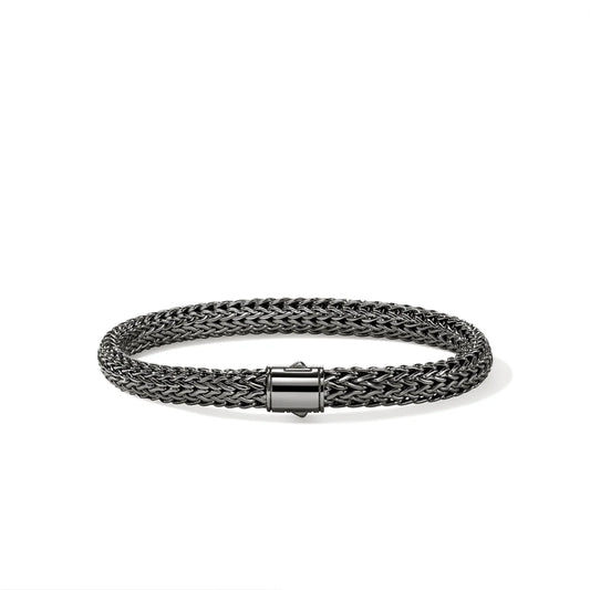 Icon Bracelet, Dark Silver, 6.5MM